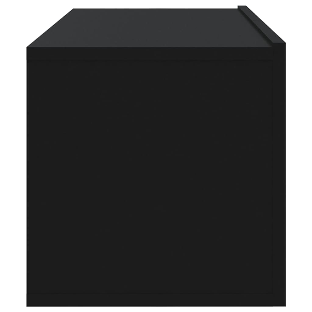 Nástenné TV skrinky 2 ks čierne 100x30x30 cm kompozitné drevo