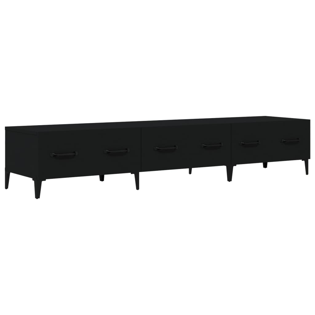 TV stolík čierny 150x34,5x30 cm spracované drevo