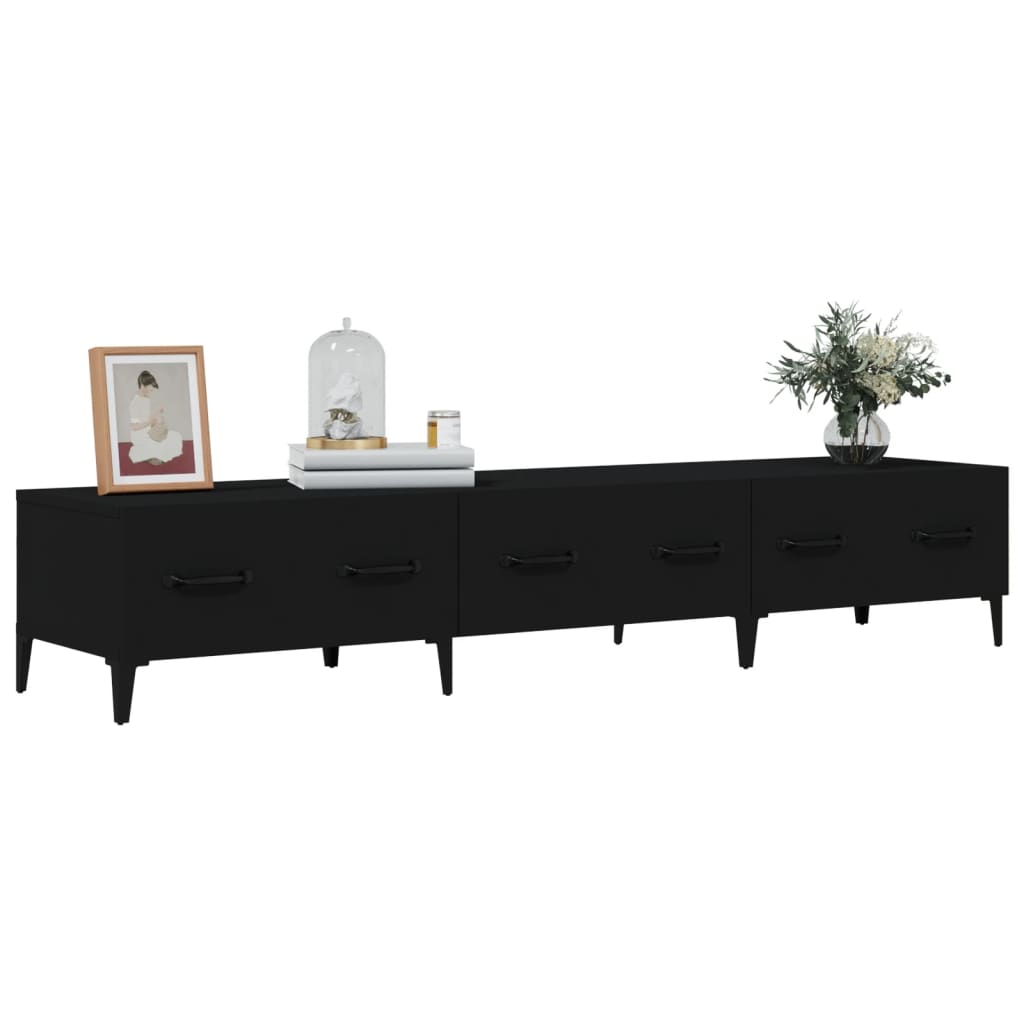 TV stolík čierny 150x34,5x30 cm spracované drevo
