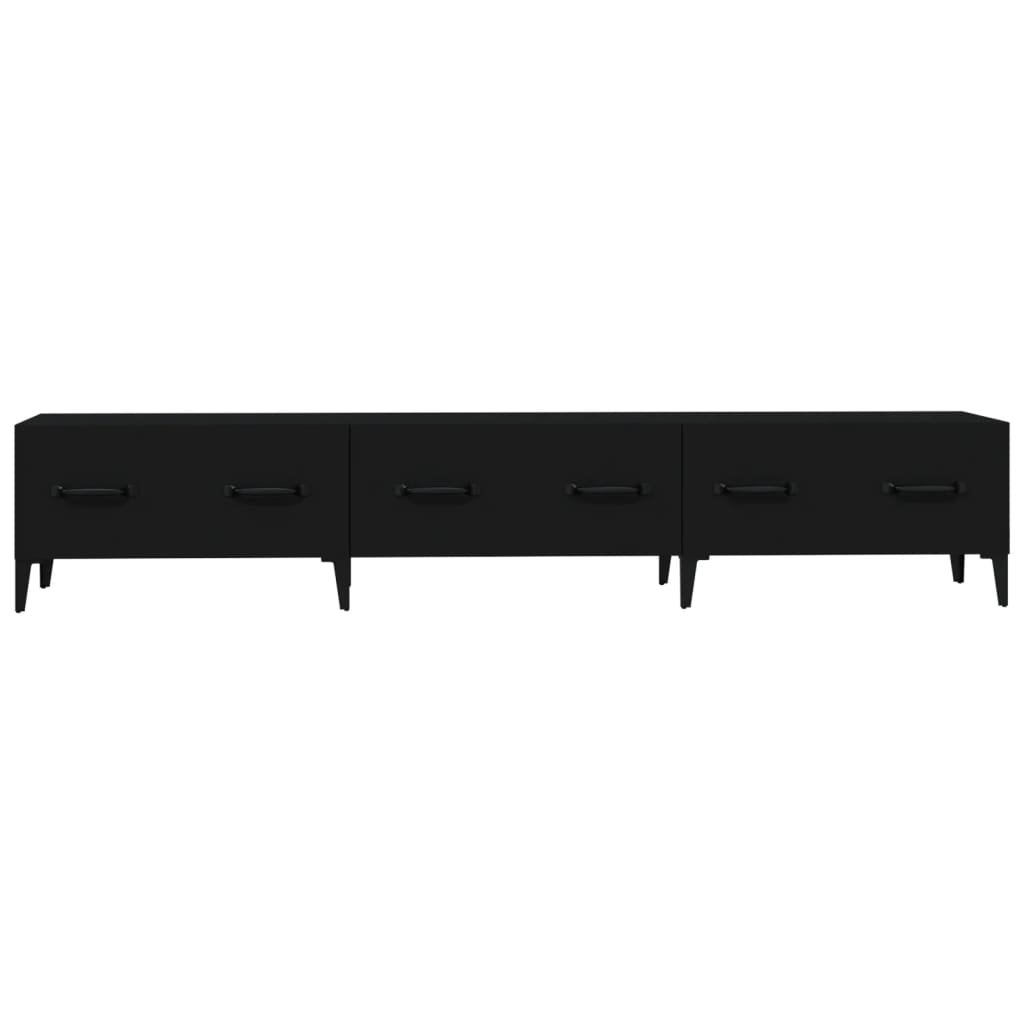 TV stolík čierny 150x34,5x30 cm spracované drevo