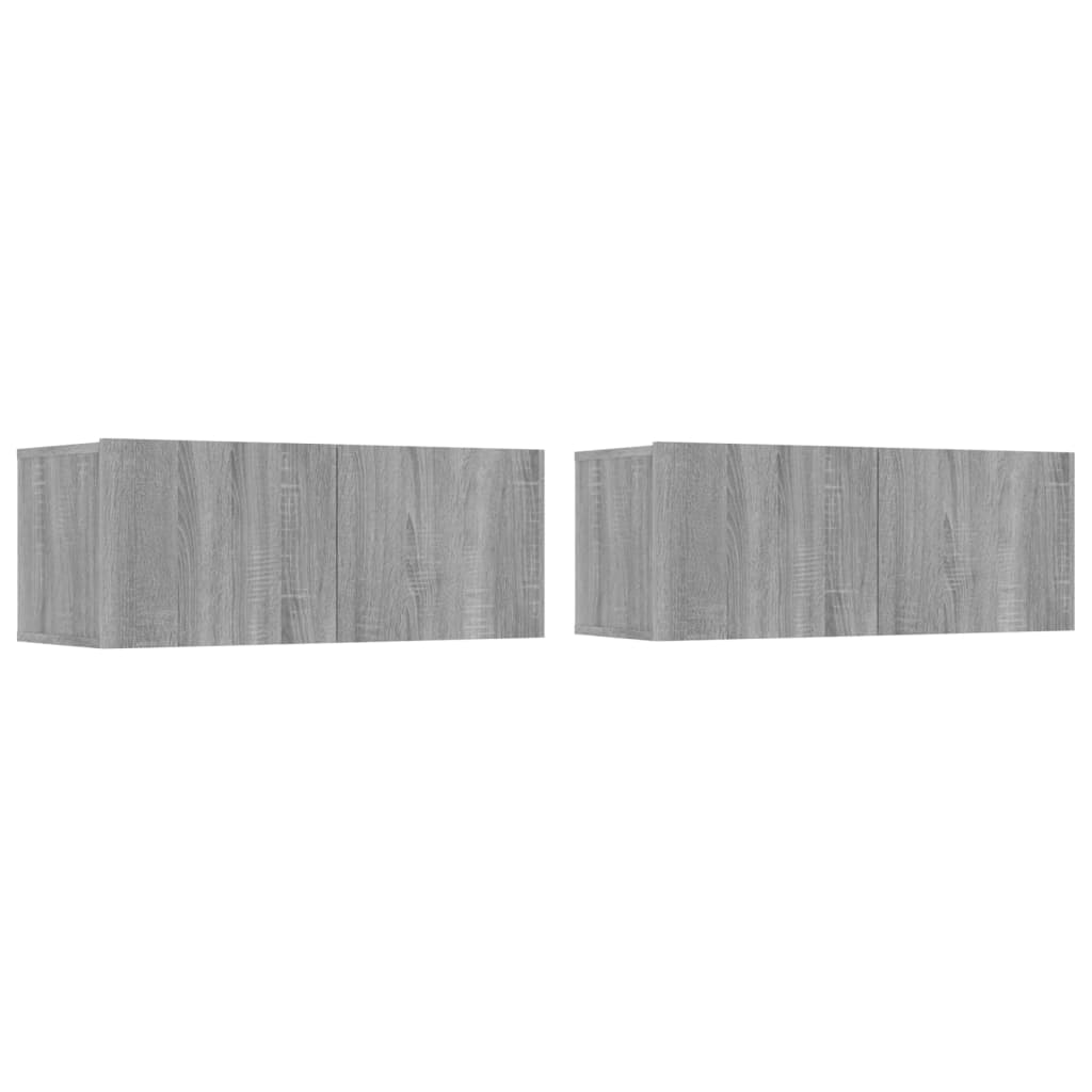 TV stolíky 2 ks sivý dub sonoma 80x30x30 cm spracované drevo