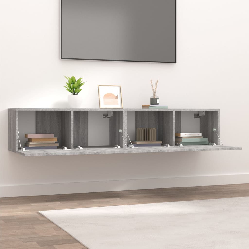 TV stolíky 2 ks sivý dub sonoma 80x30x30 cm spracované drevo