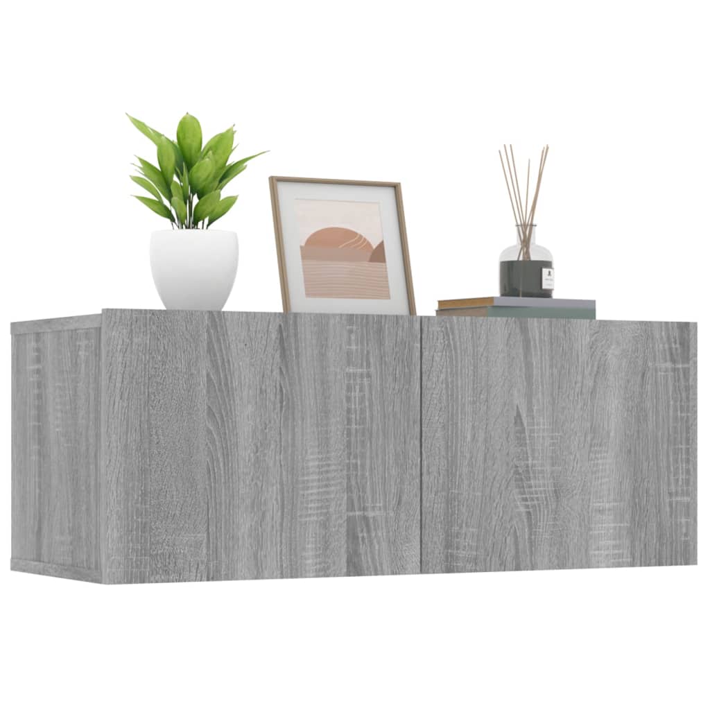 TV stolíky 2 ks sivý dub sonoma 80x30x30 cm spracované drevo