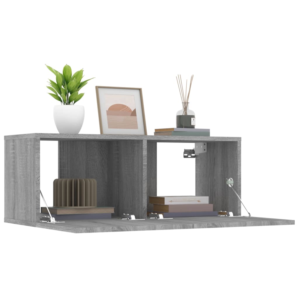 TV stolíky 2 ks sivý dub sonoma 80x30x30 cm spracované drevo