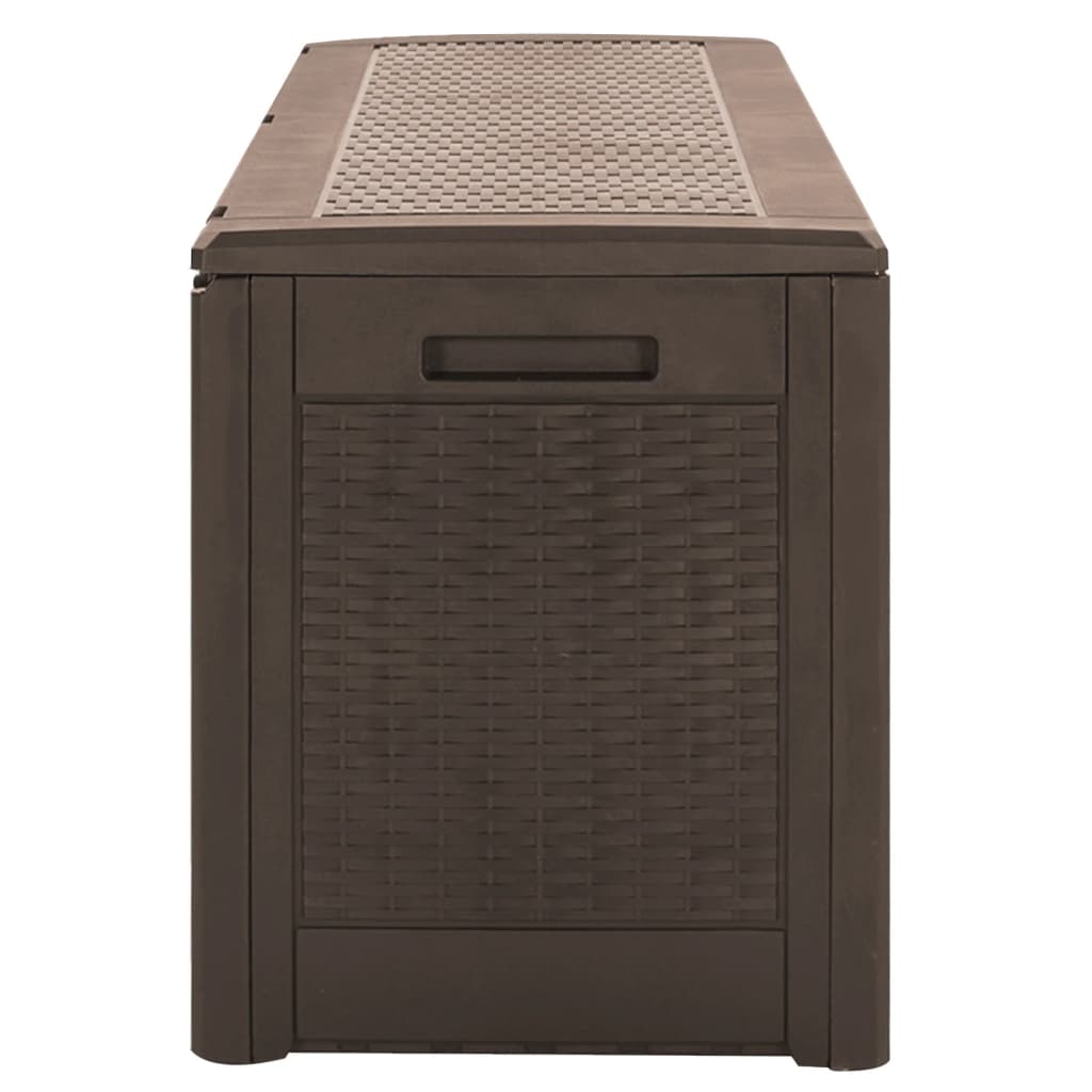 Záhradný úložný box hnedý 119x48x60 cm polypropylénový