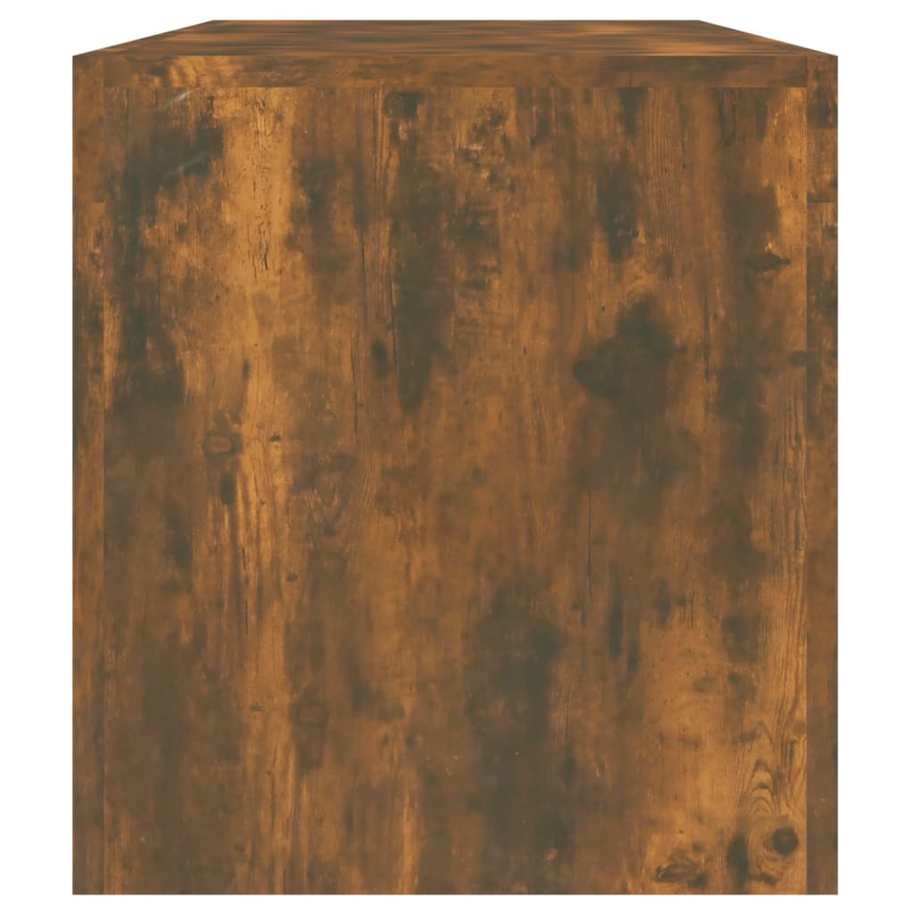 TV skrinka s LED svetlami dymový dub 140x36,5x40 cm