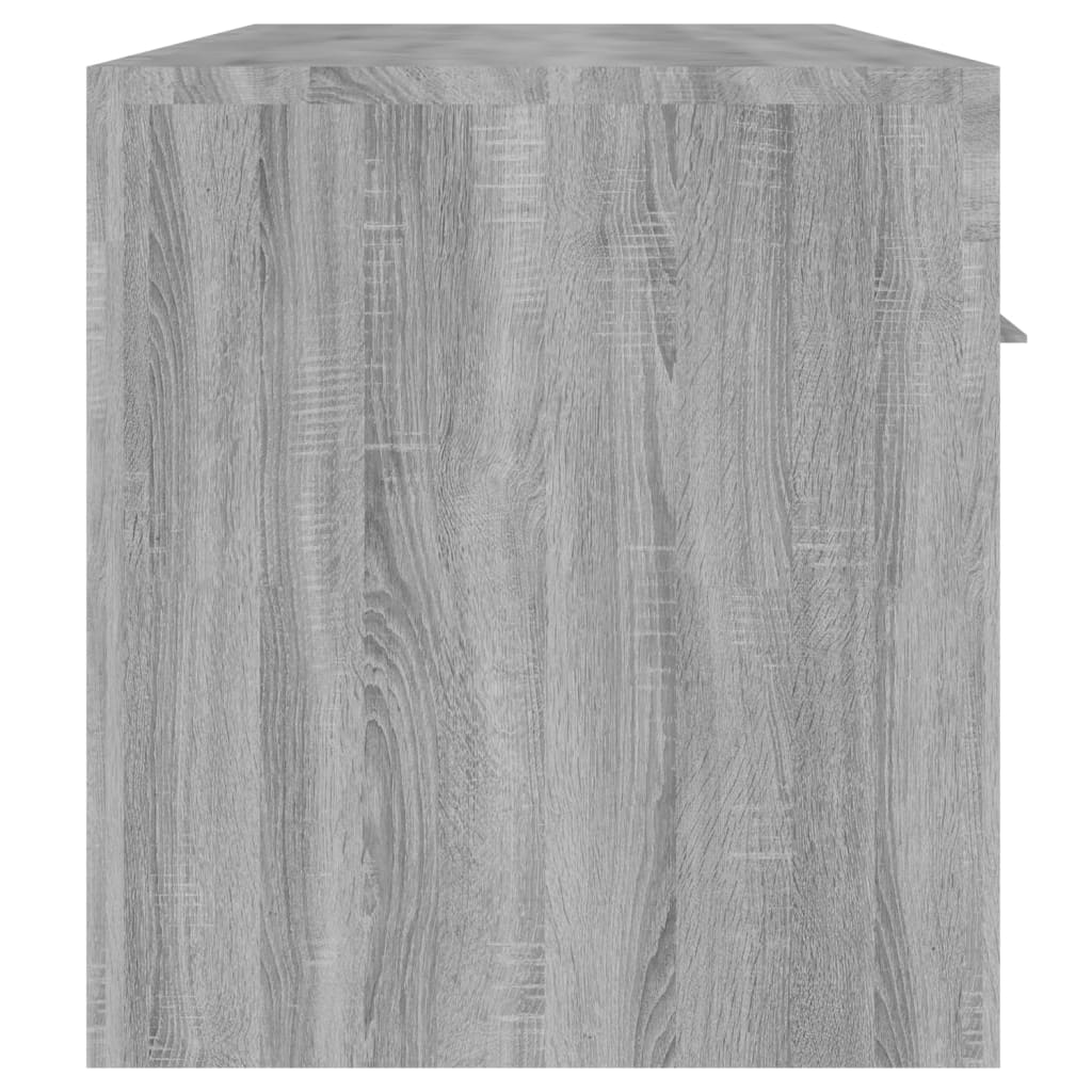 TV skrinka s LED svetlami sivá sonoma 140 x 36,5 x 40 cm
