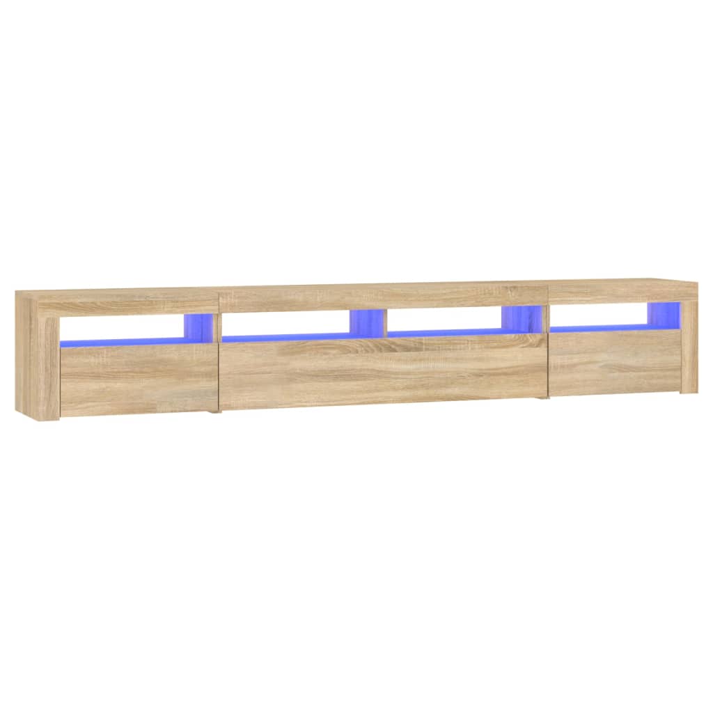 TV skrinka s LED svetlami dub sonoma 240 x 35 x 40 cm