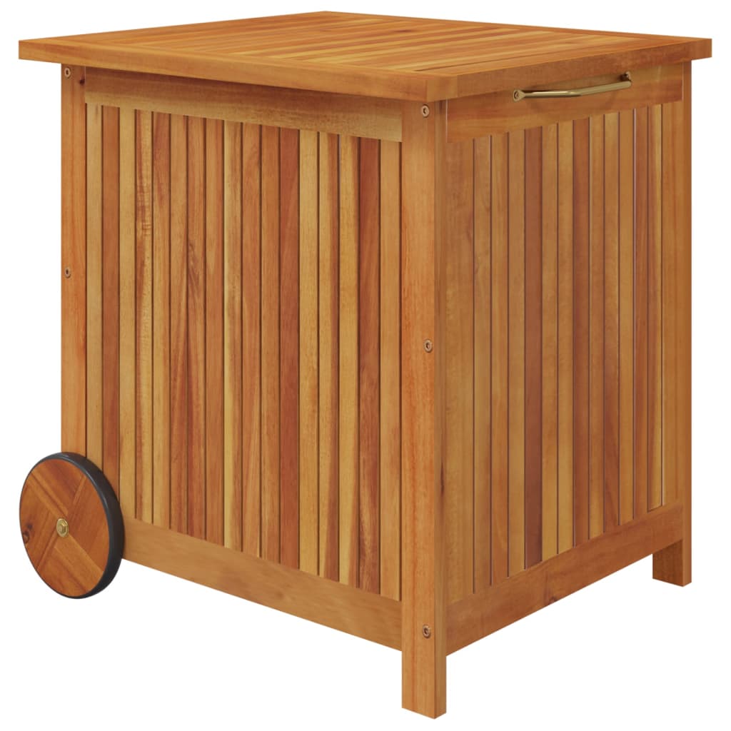 Záhradný úložný box s kolieskami 60x50x58 cm masívna akácia