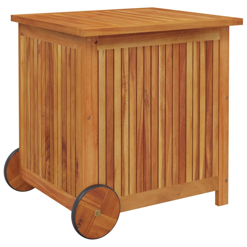 Záhradný úložný box s kolieskami 60x50x58 cm masívna akácia
