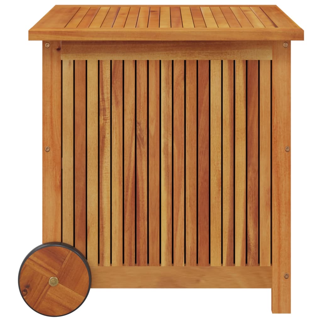 Záhradný úložný box s kolieskami 60x50x58 cm masívna akácia