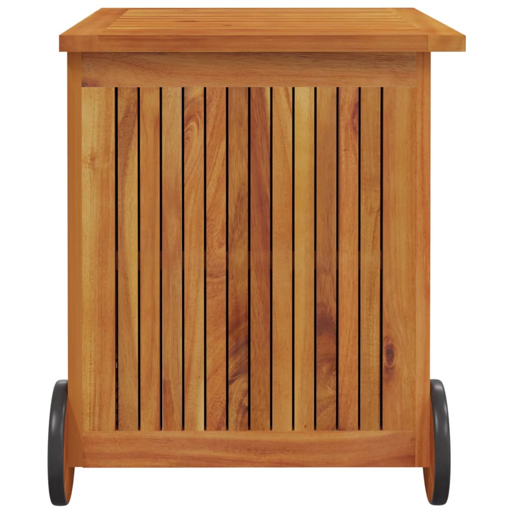 Záhradný úložný box s kolieskami 60x50x58 cm masívna akácia