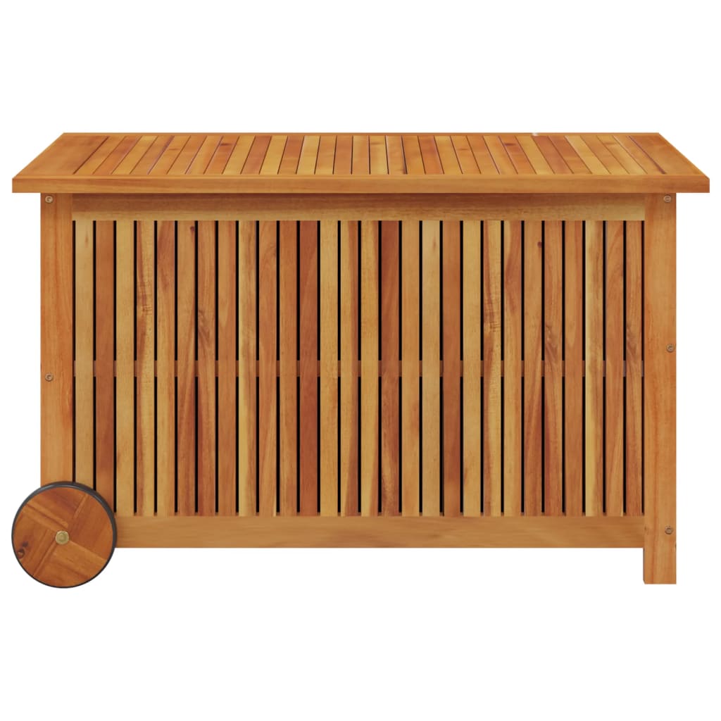 Záhradný úložný box s kolieskami 90x50x58 cm masívna akácia