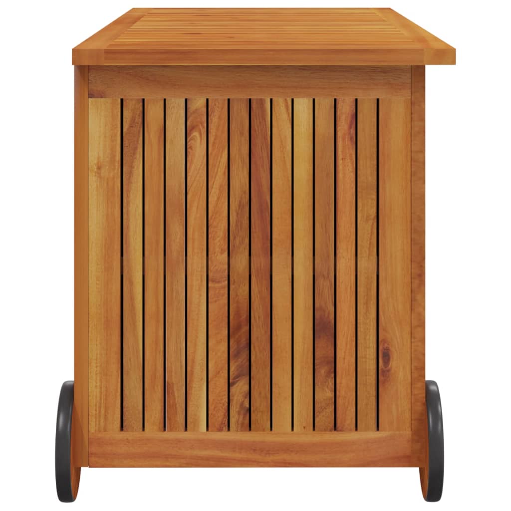 Záhradný úložný box s kolieskami 90x50x58 cm masívna akácia