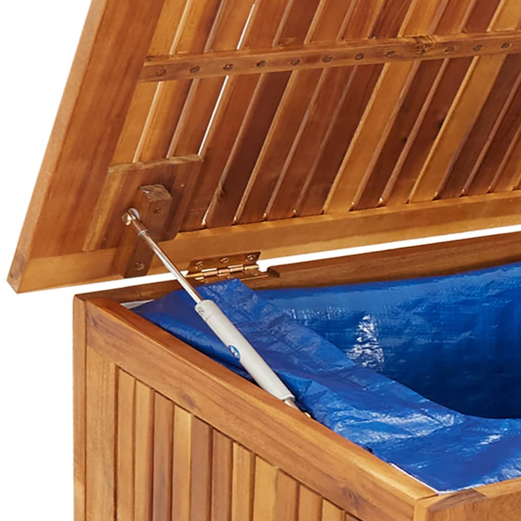 Záhradný úložný box s kolieskami 150x50x58 cm masívna akácia