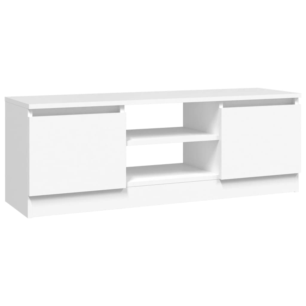 TV skrinka s dvierkami biela 102x30x36 cm