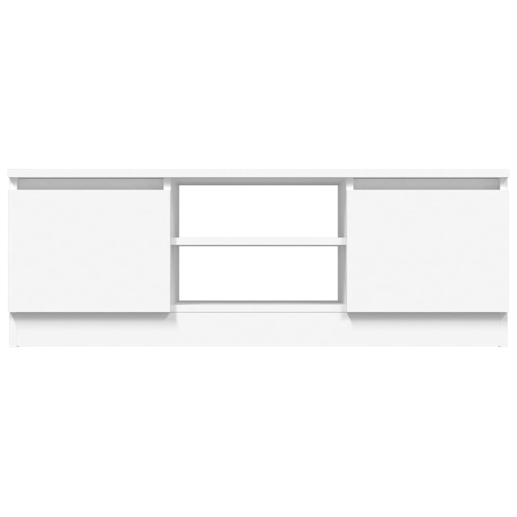 TV skrinka s dvierkami biela 102x30x36 cm