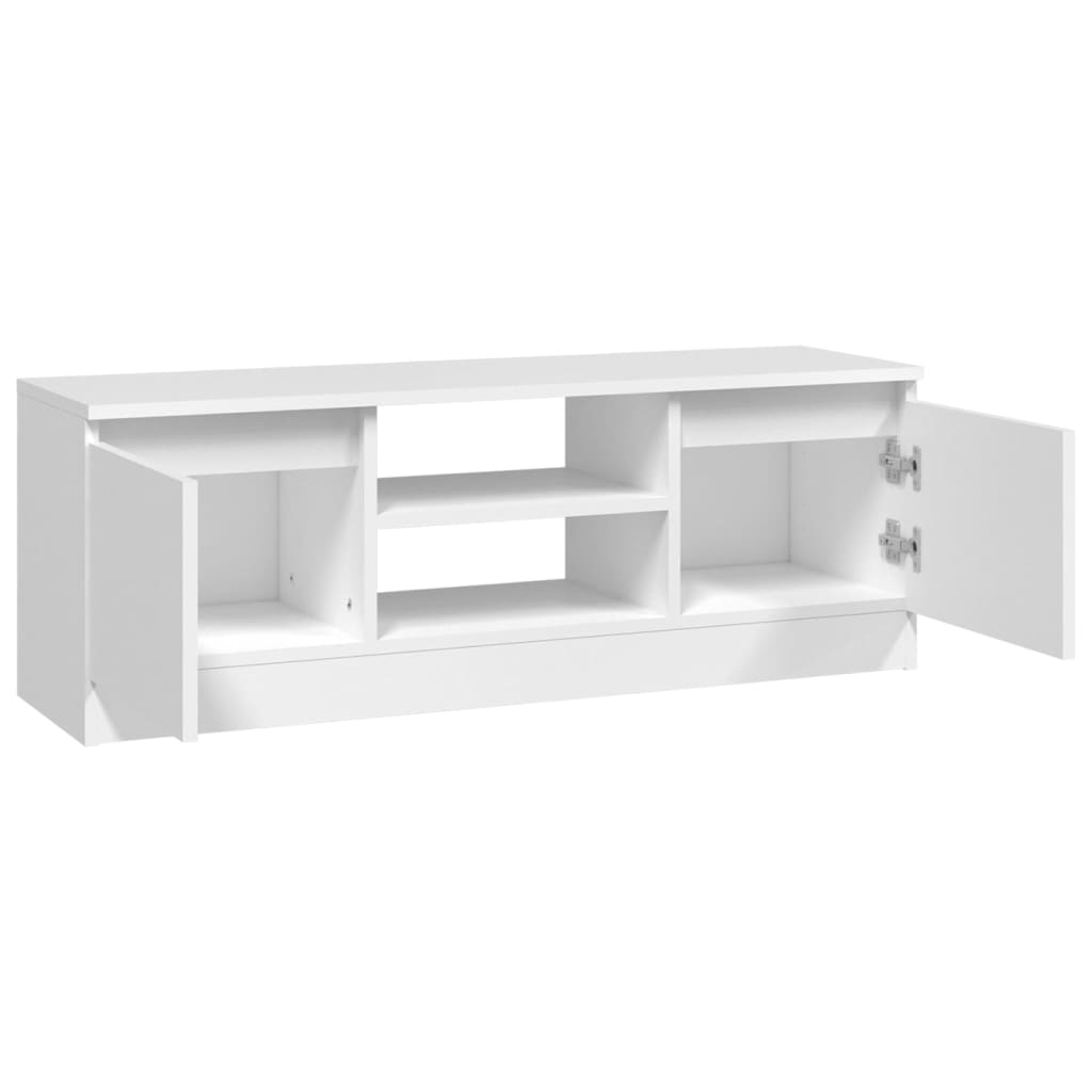 TV skrinka s dvierkami biela 102x30x36 cm