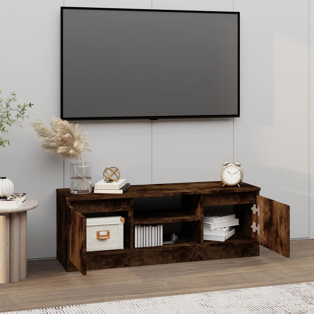 TV skrinka s dvierkami dymový dub 102x30x36 cm
