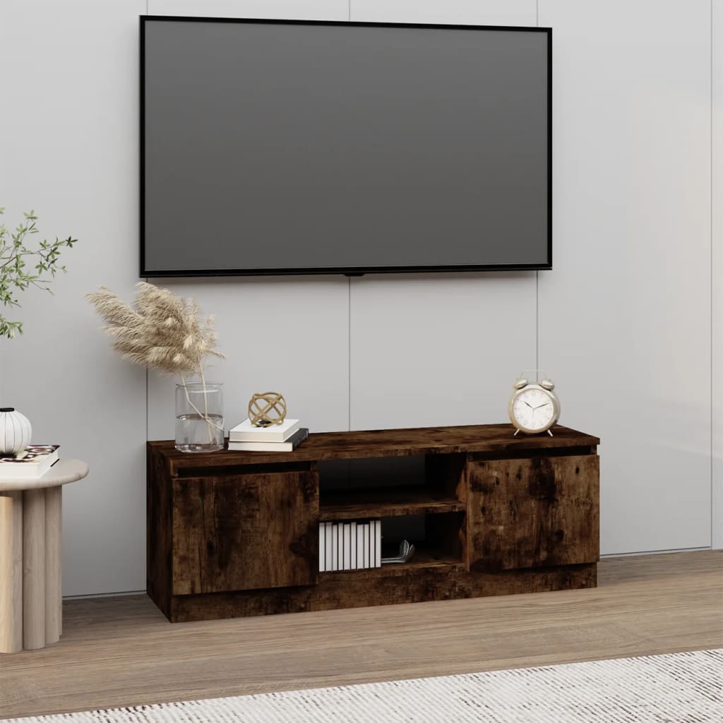 TV skrinka s dvierkami dymový dub 102x30x36 cm