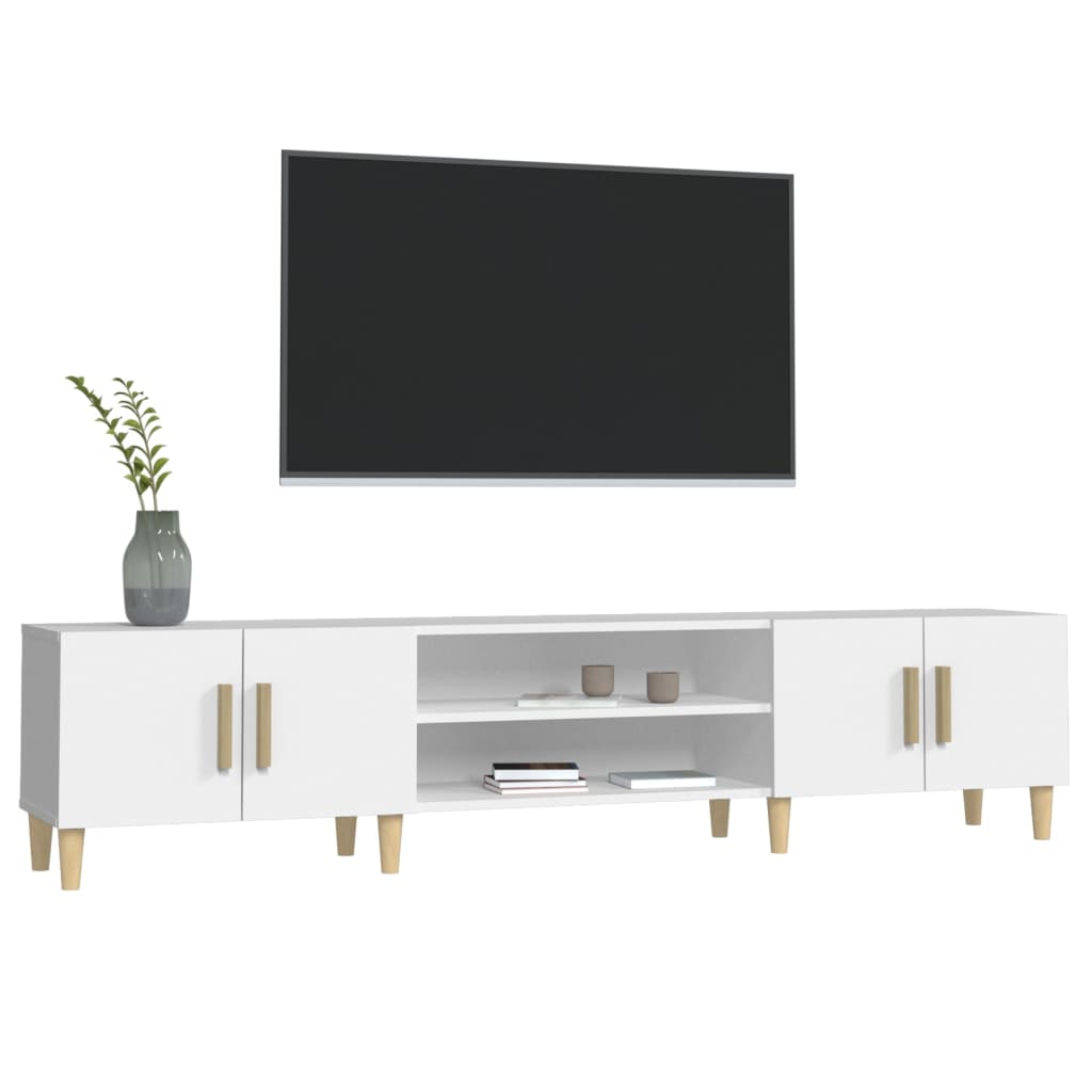TV skrinka biela 180x31,5x40 cm kompozitné drevo