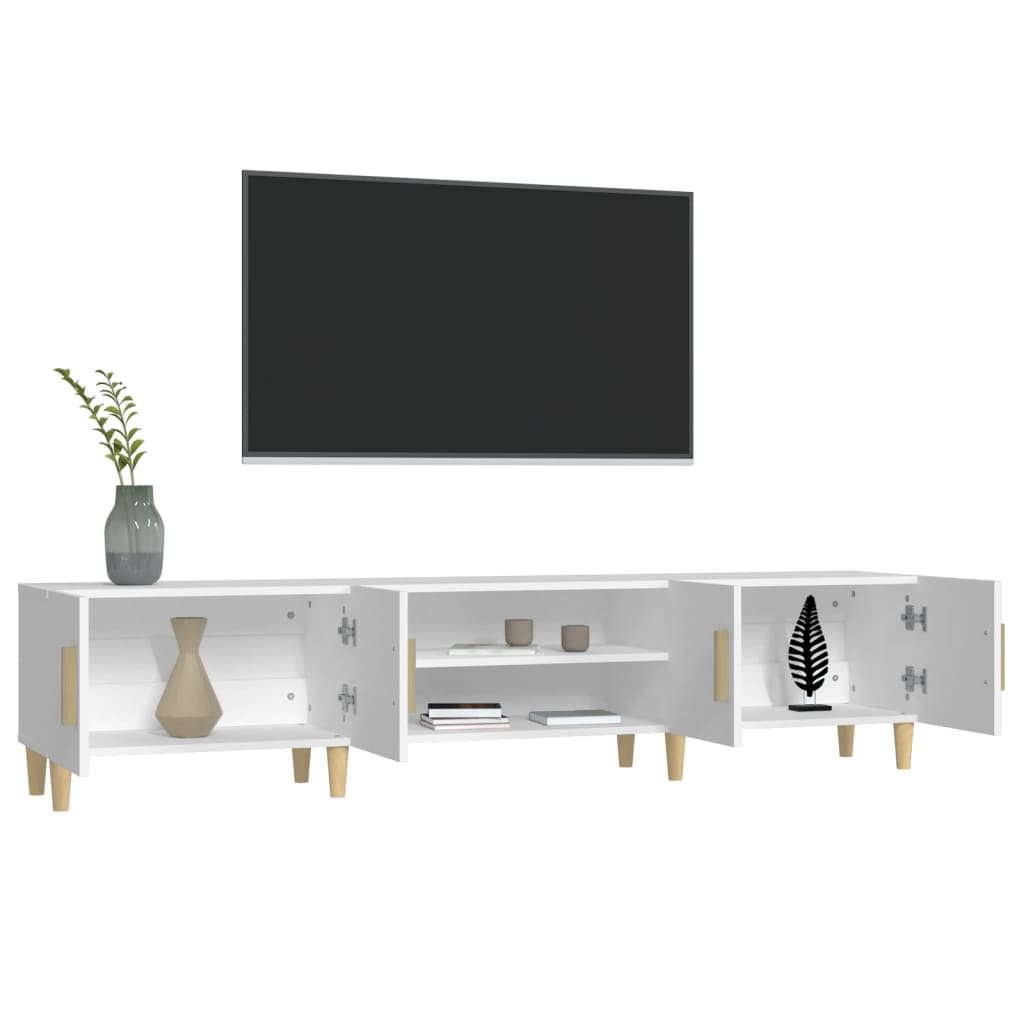 TV skrinka biela 180x31,5x40 cm kompozitné drevo