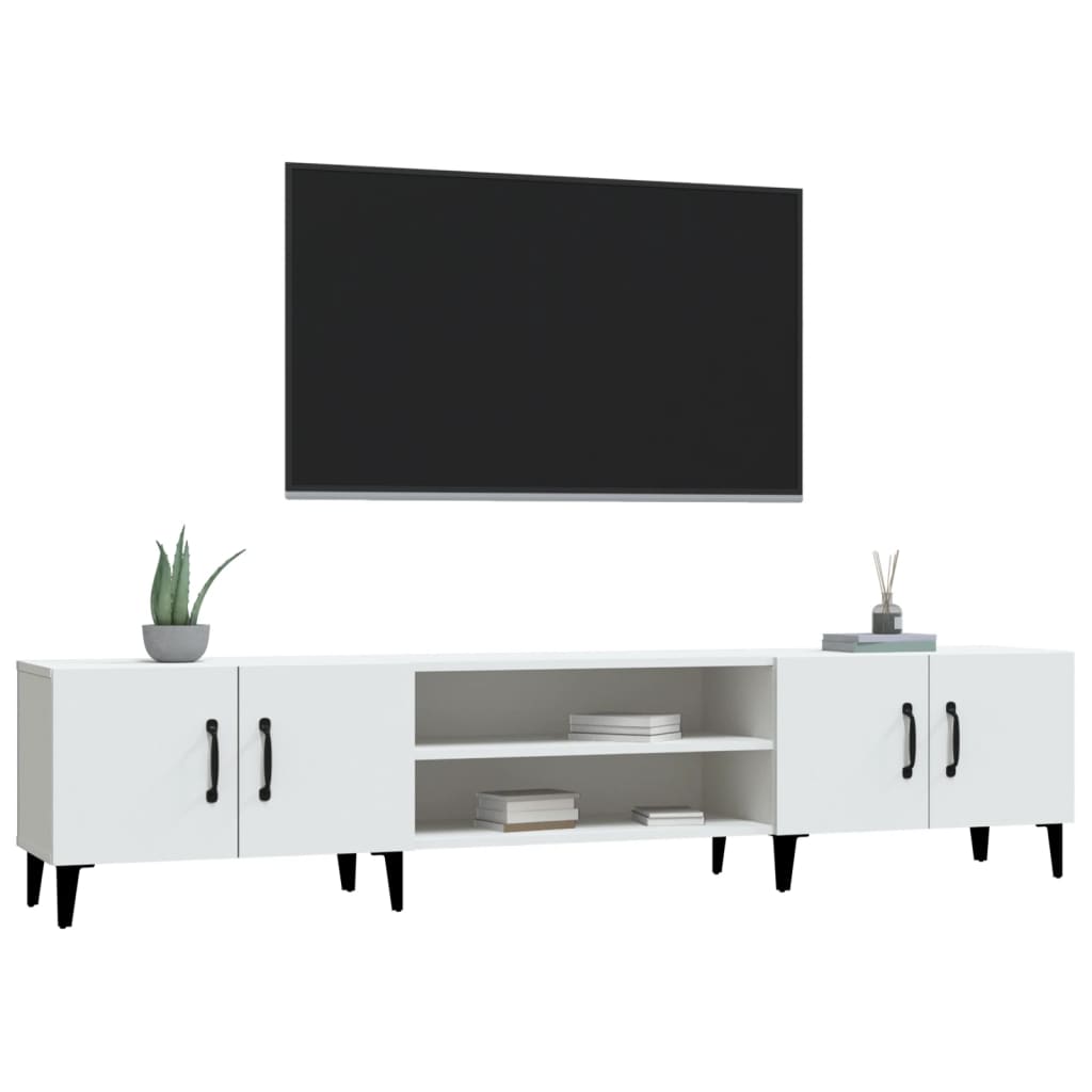 TV skrinka biela 180x31,5x40 cm kompozitné drevo