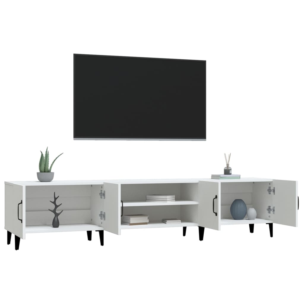 TV skrinka biela 180x31,5x40 cm kompozitné drevo