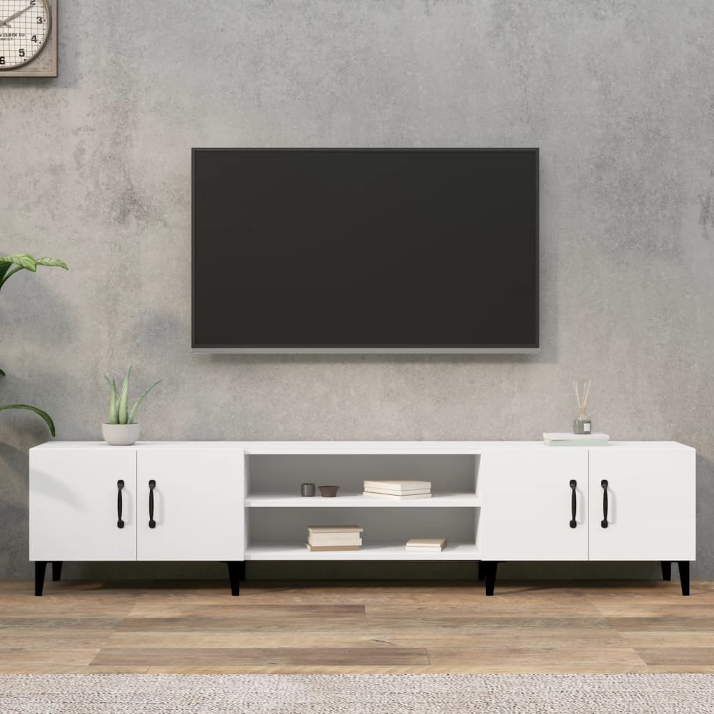 TV skrinka biela 180x31,5x40 cm kompozitné drevo