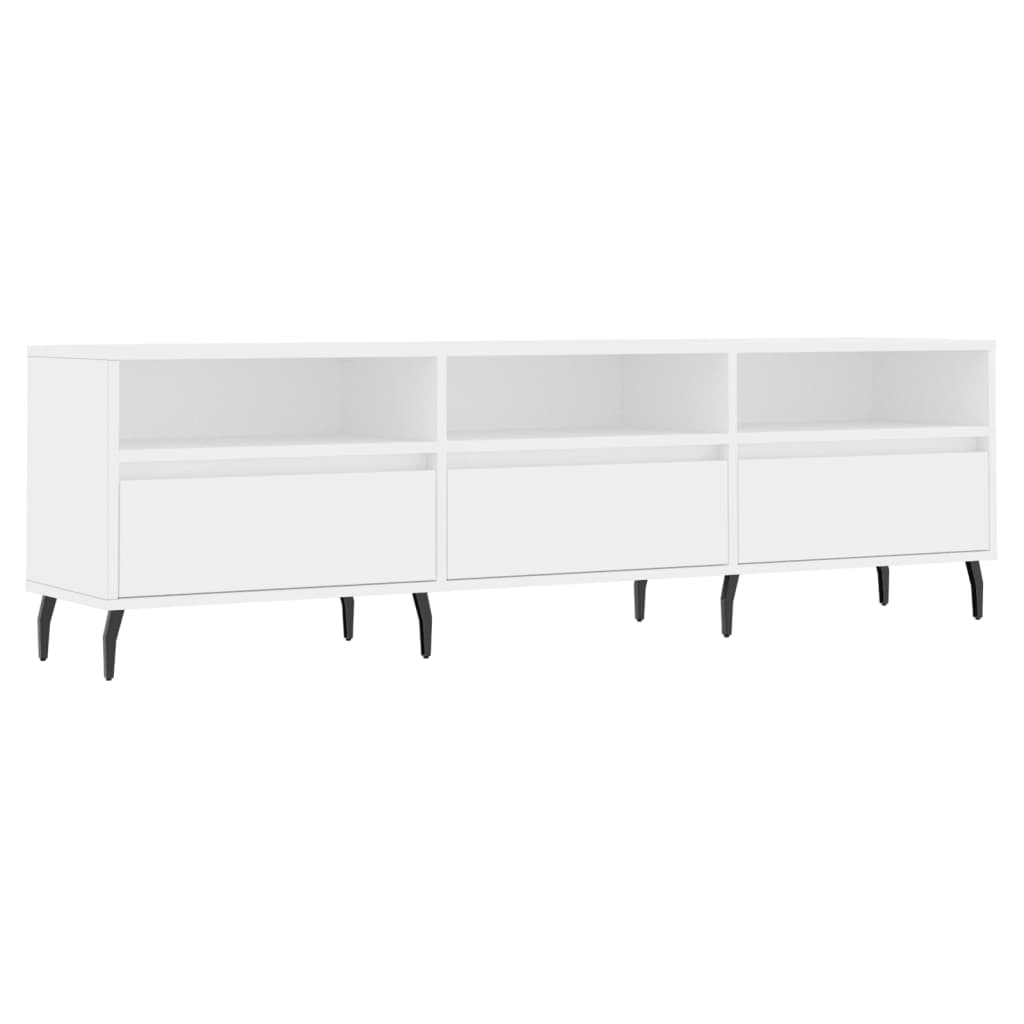 TV skrinka biela 150x30x44,5 cm kompozitné drevo