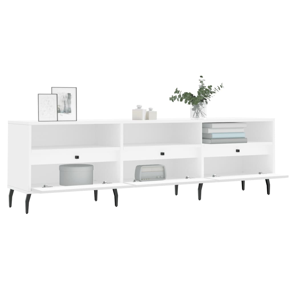 TV skrinka biela 150x30x44,5 cm kompozitné drevo