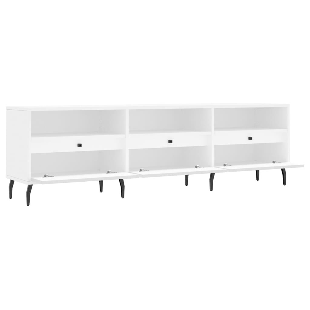 TV skrinka biela 150x30x44,5 cm kompozitné drevo