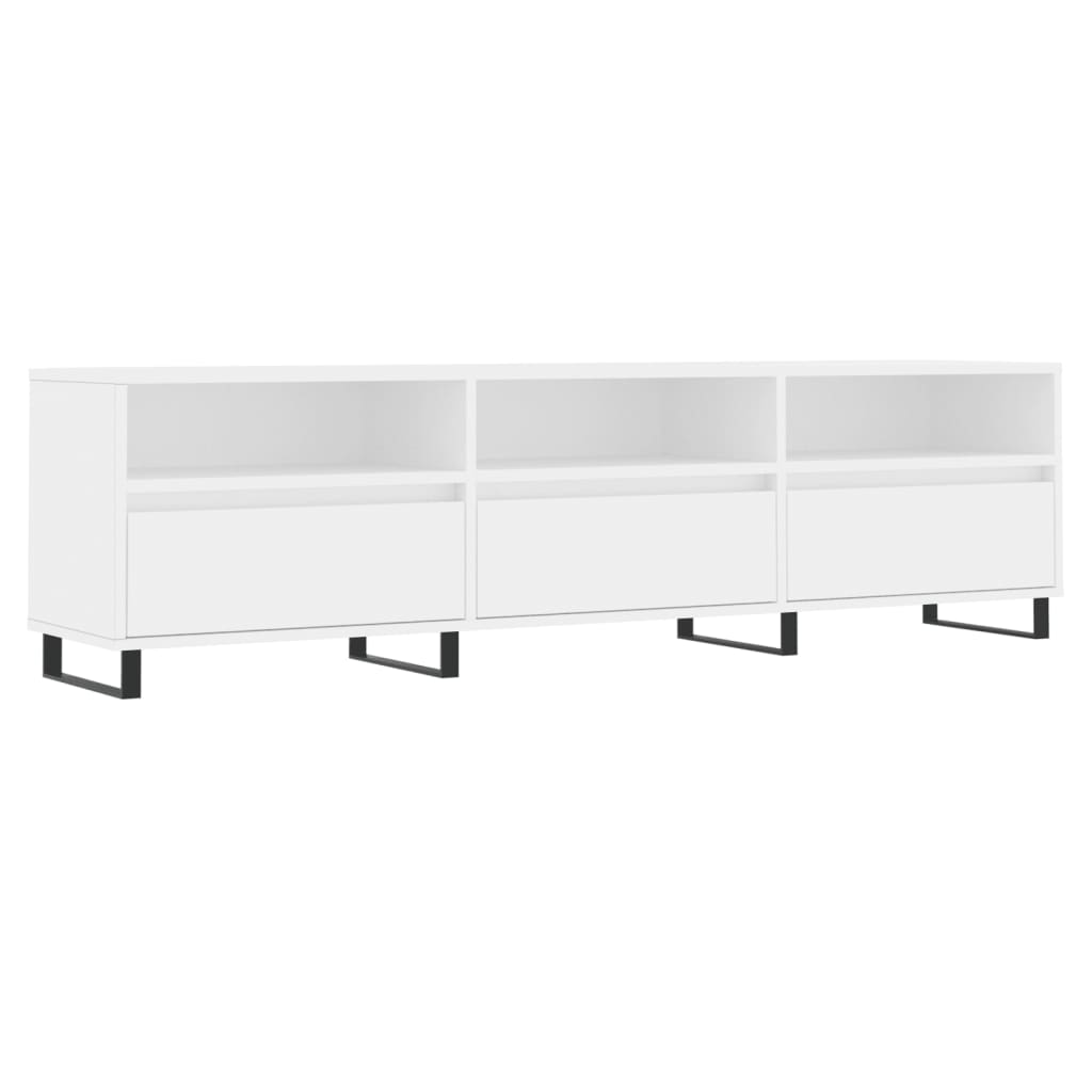 TV skrinka biela 150x30x44,5 cm kompozitné drevo