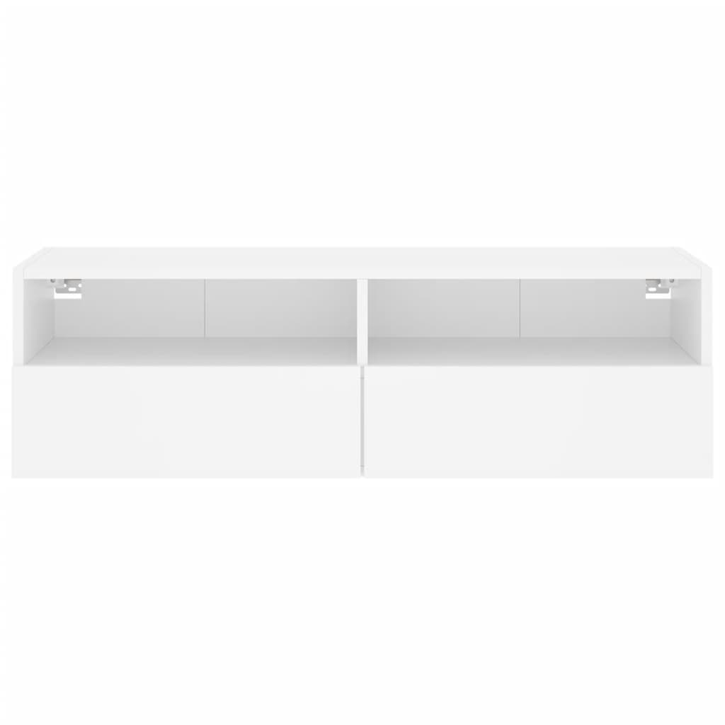 TV nástenná skrinka biela 100x30x30 cm kompozitné drevo