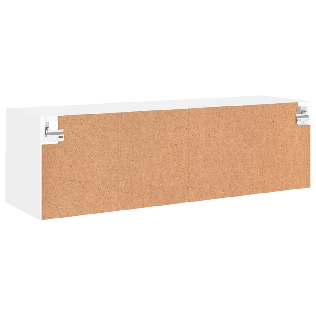 TV nástenná skrinka biela 100x30x30 cm kompozitné drevo