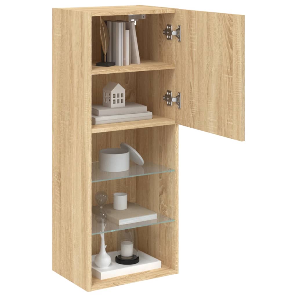 TV skrinka s LED svetlami dub sonoma 40,5x30x102 cm
