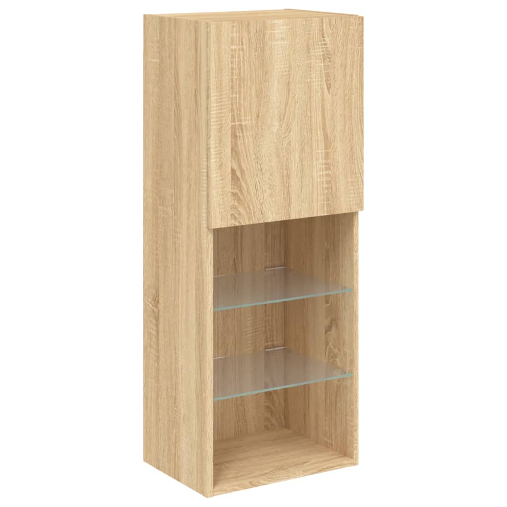 TV skrinka s LED svetlami dub sonoma 40,5x30x102 cm