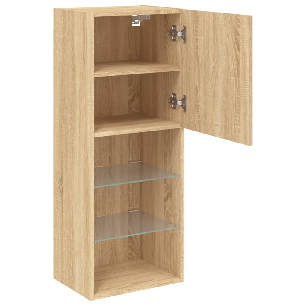 TV skrinka s LED svetlami dub sonoma 40,5x30x102 cm