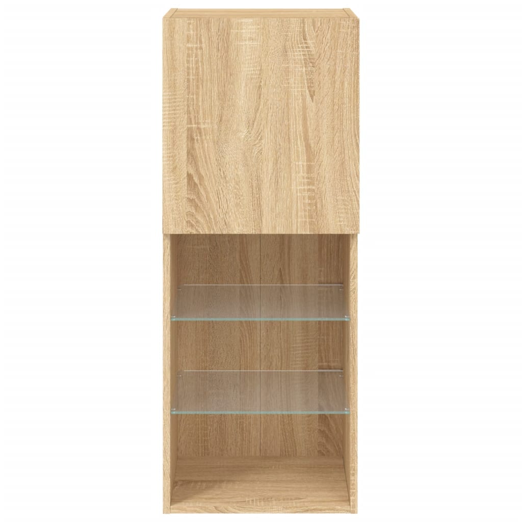 TV skrinka s LED svetlami dub sonoma 40,5x30x102 cm