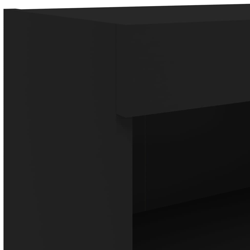 TV skrinky s LED svetlami 2 ks čierne 80x30x30 cm