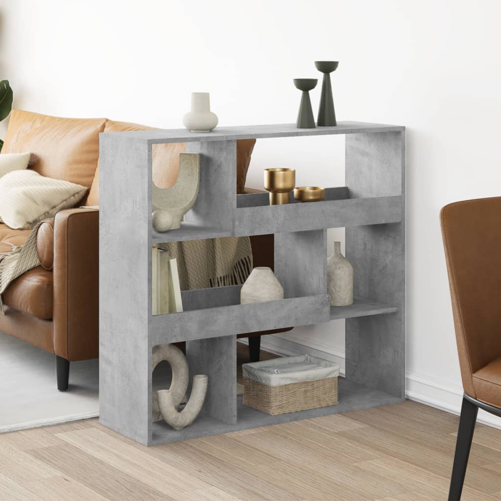 Deliaca stena betónová sivá 100x33x94,5 cm kompozitné drevo