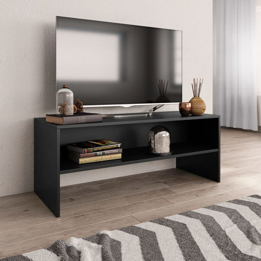 TV skrinka, čierna 100x40x40 cm, kompozitné drevo