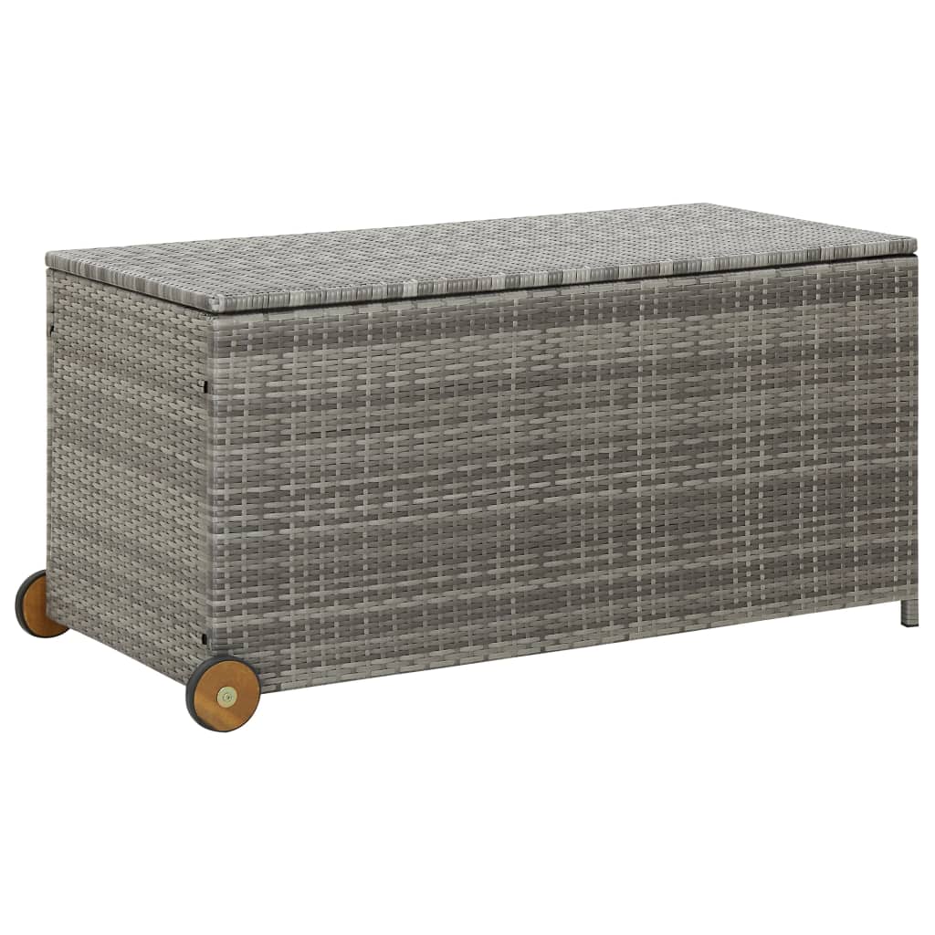 Záhradný úložný box, svetlosivý 120x65x61 cm, polyratan