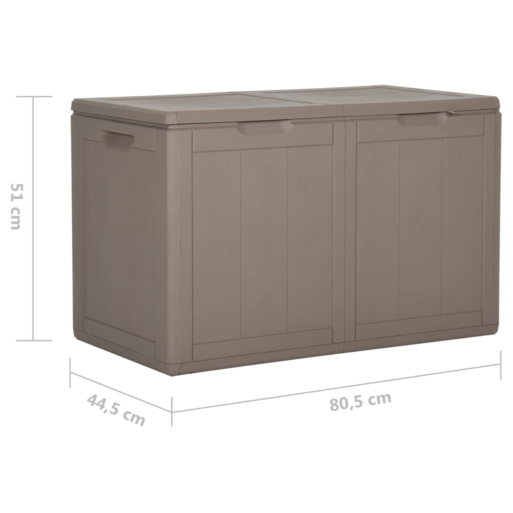 Záhradný úložný box 180 l, hnedý, PP ratan