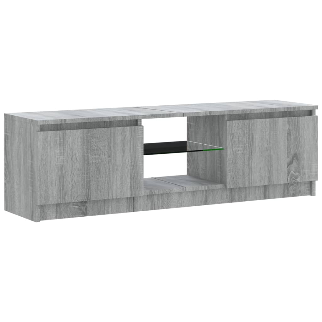 TV skrinka s LED, sivý dub sonoma 120x30x35,5 cm