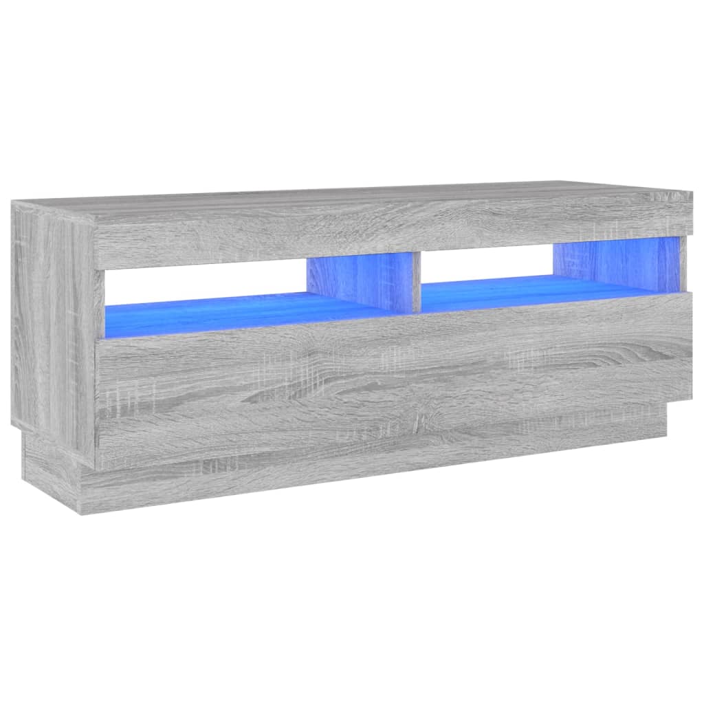 TV skrinka s LED, sivý dub sonoma 100x35x40 cm
