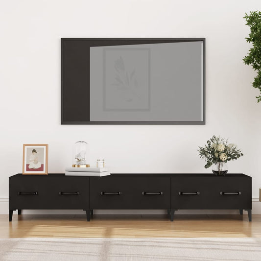 TV stolík čierny 150x34,5x30 cm spracované drevo