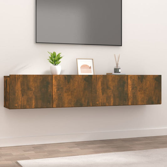 TV stolíky 2 ks dymový dub 80x30x30 cm spracované drevo