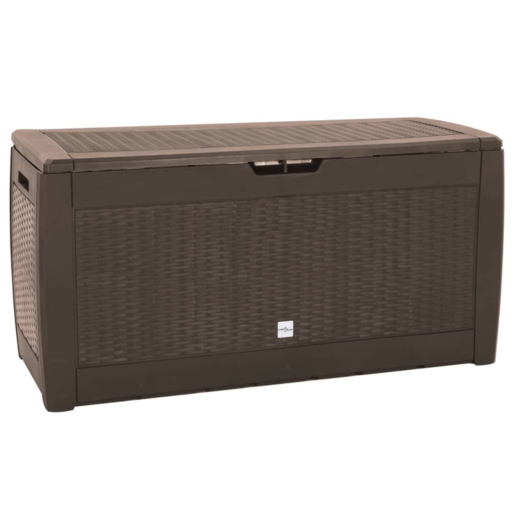 Záhradný úložný box hnedý 119x48x60 cm polypropylénový